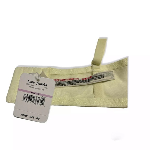 Free People Veronica Lace Bra 36D Faded Sunshine - Picture 11 of 12